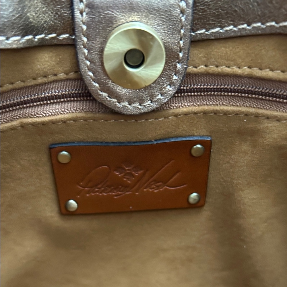 Patricia Nash Emeline Crossbody Metallic Floral Shoulder Bag - Picture 5 of 7